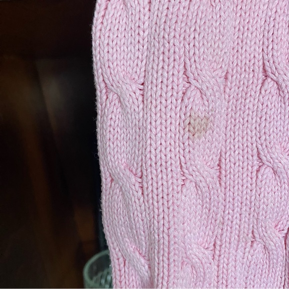 Ralph Lauren Pink Cable Knit Sweater size small - Picture 7 of 7